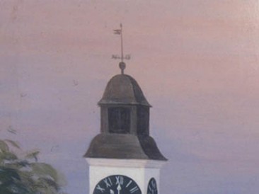 Sat na tvrđavi (ulje na lesonitu 30×22.5cm)