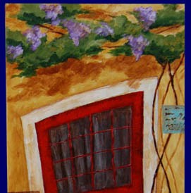 Crvena vrata 2 (ulje na platnu, 30×70 cm)