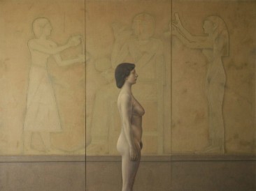 Zamena prisutnosti – Egipat (platno,ulje,akril,pesak, 210x170cm) 1980.god.