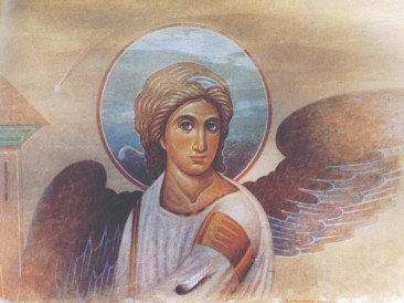 Beli Andjeo-Nebeski Oreol (platno-akril-glina,70x50cm) 2000.god.