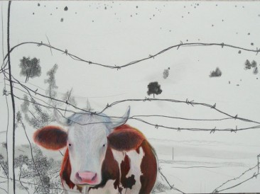 Nepomično – Ciklus “Treperenje” (grafit i olovke u boji, 0,88×1,24m) 2007.