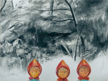 Jahačice apokalipse – Ciklus “Goodbye childhood” (grafit i olovke u boji, 0,9×1,1m) 2009.