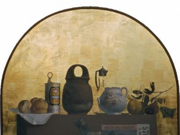 Predmeti na stolu (ulje na dasci, 70x80cm) 1981.