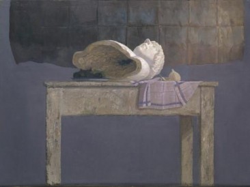 Glava na stolu (ulje na dasci 80x90cm) 1984.