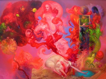Time when Gods were Walking on Earth (oil on canvas, 135x195cm)