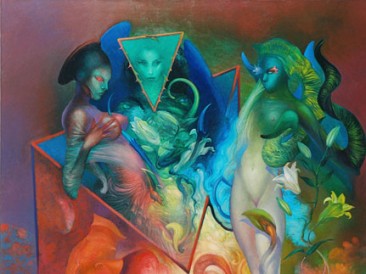 Some New Angels (oil on canvas, 195x162cm)