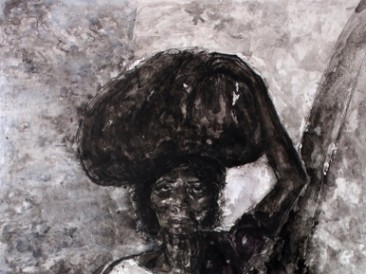 Žena sa teretom (kombinovana tehnika, 130x200cm) 2014