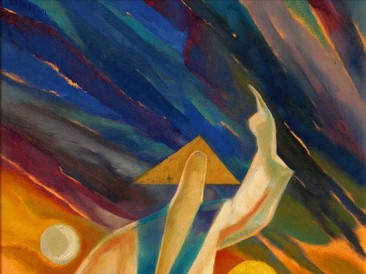 Bog razdvaja nebo i more (ulje na platnu, 50x70cm) 2005.god.