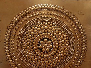 The Circle – Byzantine (metal, rivets, oil on masonite, 101x101cm)