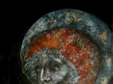 Lament nad uzvišenim III (kombinovana tehnika na papiru, 70x50cm) 2016. god.