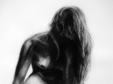Vanity (ugljen na papiru, 100x70cm)