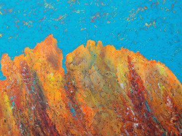 Iz ciklusa ”Zapisi sa Meteora” no.221 (komb. tehnika, 50x55cm) 2017.god.