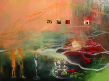 Otvaranje izložbe Maje E. (60x80cm, akril-platno) 2016.